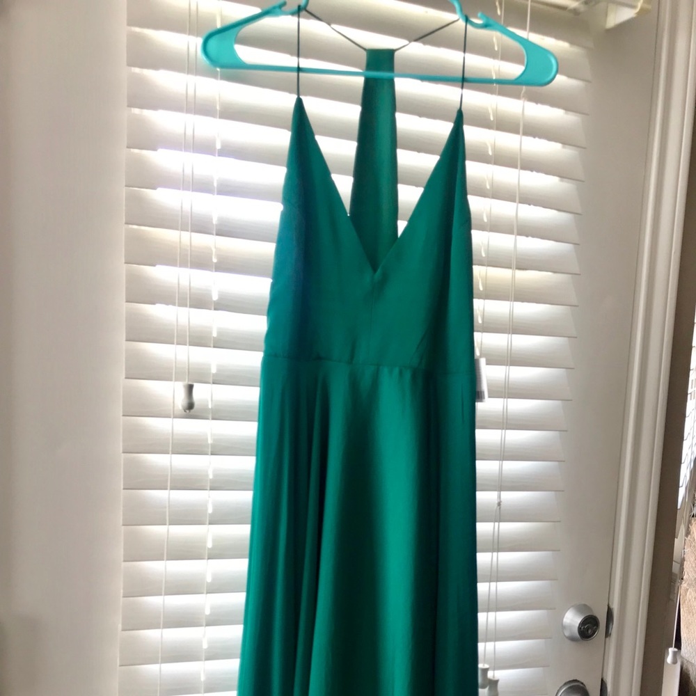 urban outfitters emerald green dress - new